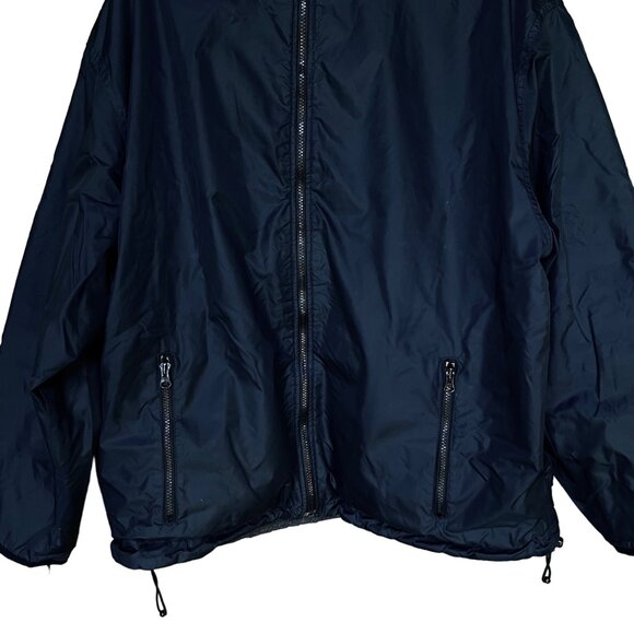 Structure Vintage Reversible Mens Fleece & Nylon Jacket Blue & Gray Size XL - Picture 2 of 16